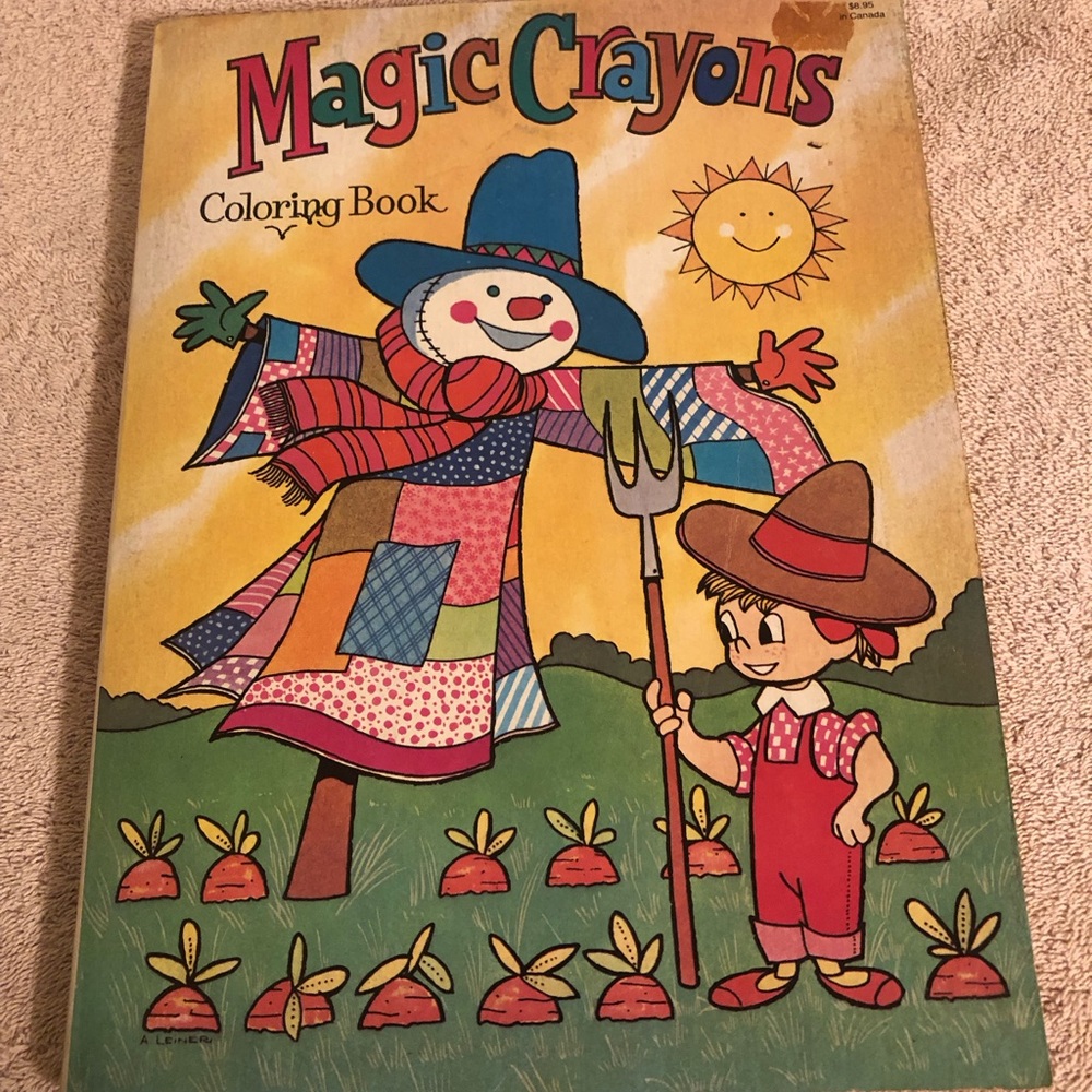 Vintage 1978 Playmore Inc Magic Crayons Coloring & Activity Book Uncolored